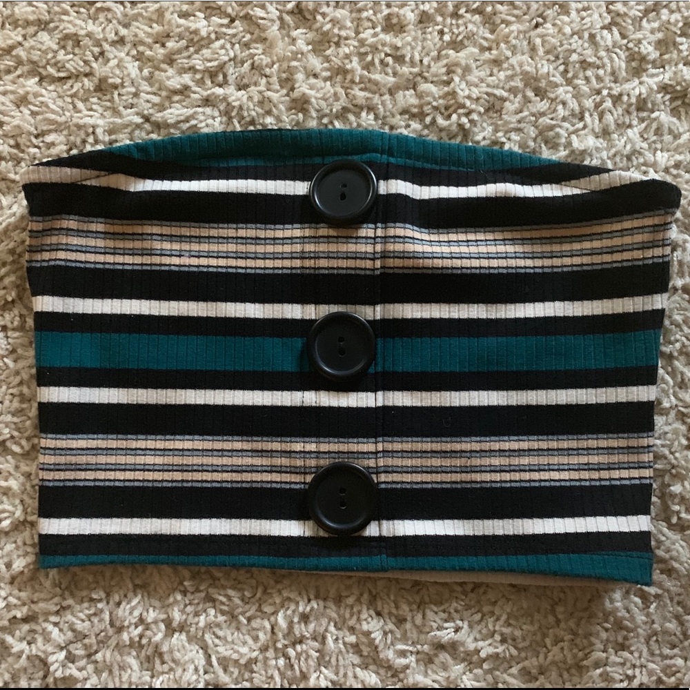 Urban outfitters cropped tube top with pattern